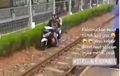Video Pemotor Lewati Jalur Kereta Api, Alasannya Bikin Kesal Netizen