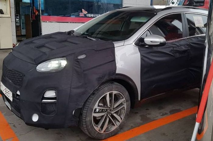 Kia Sportage Facelift yang sedang diuji di jalan Korea Selatan