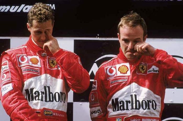 Michael Schumacher dan Rubens Barrichello di Austria 2002