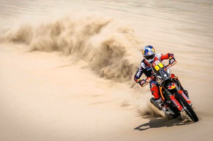 Sam Sunderland di Reli Dakar stage 3 dari Pisco ke San Juan de Marcona, Peru