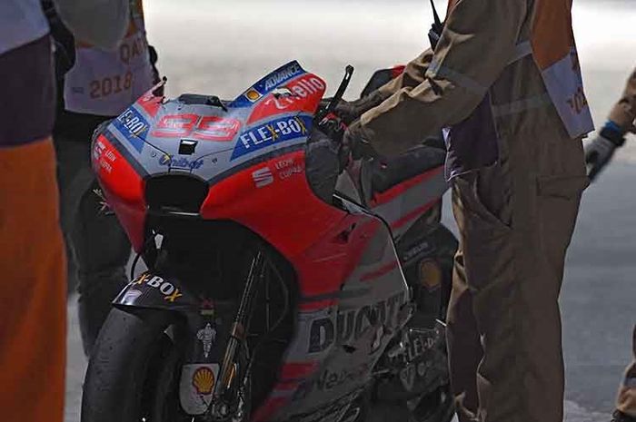 Motor Jorge Lorenzo setelah terjatuh di MotoGP Qatar 2018 semalam