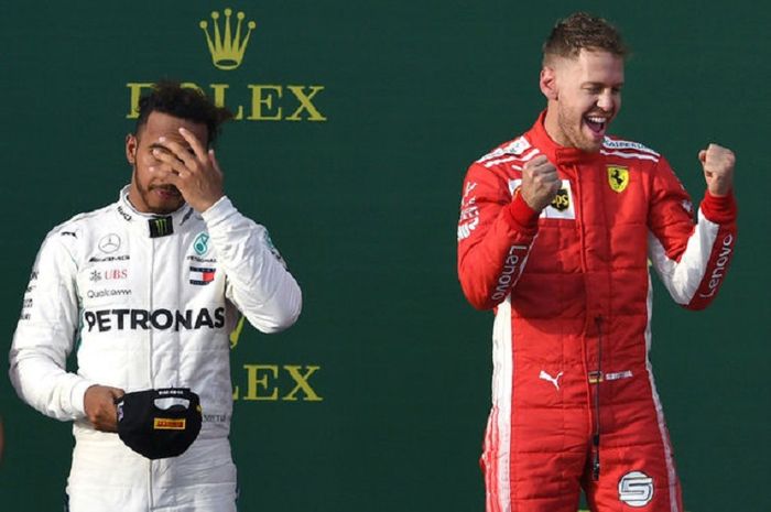 Lewis Hamilton dan Sebastian Vettel