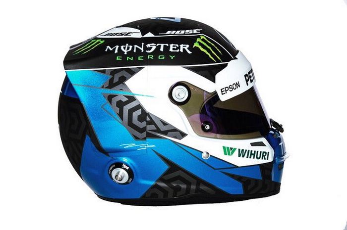 Inilah desain livery baru helm milik pembalap F1 tim Mercedes, Valtteri Bottas untuk 2018