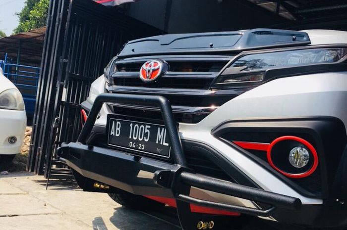 Pasang Bumper Guard Model Tanduk di Toyota Rush  Segini 