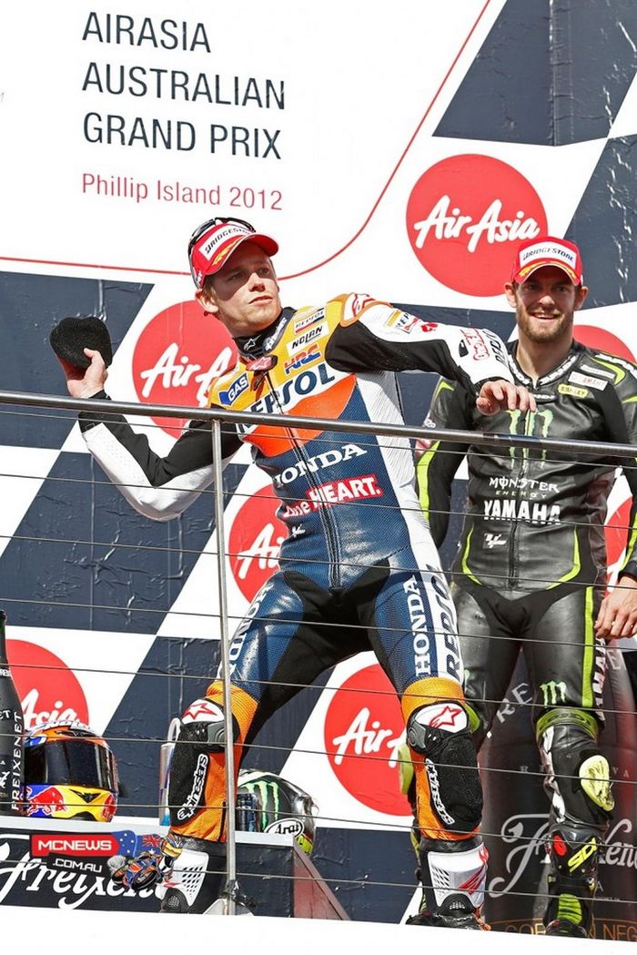 Casey Stoner terakhir kali menang pada MotoGP Australia 2012, setelah itu ia pensiun