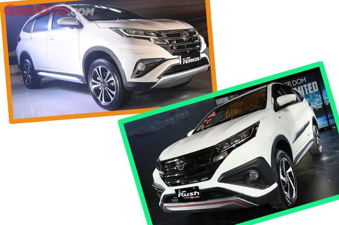 Ilustrasi All-New Toyota Rush dan All New Daihatsu Terios