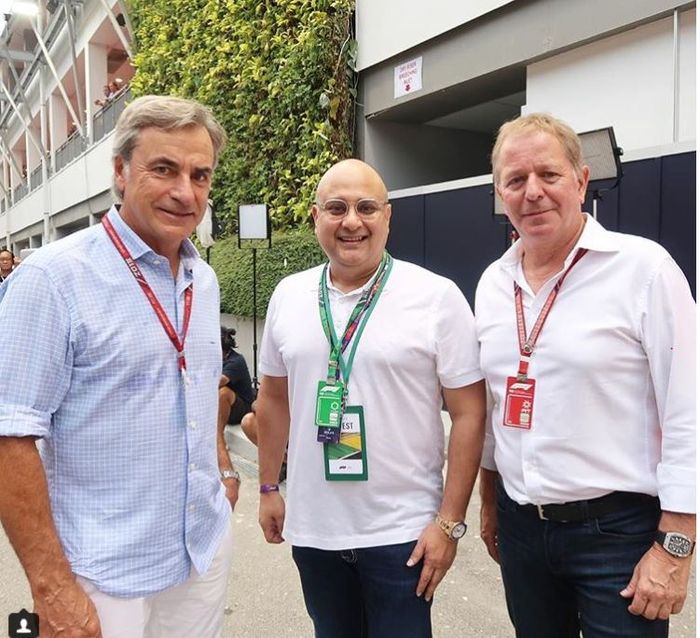 Irwan Mussry bersama dengan komentator F1, Martin Brundle