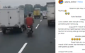 Viral Pemotor Nekat Masuk Jalan Tol, Makin Salah Enggak Pakai Helm