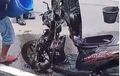 Setengah Bodi Honda BeAT Meleleh, Keluar Asap di Bagian Setang