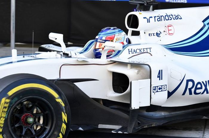 Sergey Sirotkin ketika mengikuti tes bersama tim Williams di Abu Dhabi, akhir musim 2017