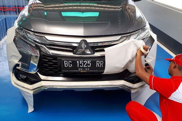 Fasilitas bodi dan cat Mitsubishi di Palembang