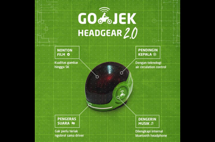 Helm canggih Go-Jek berteknologi keren
