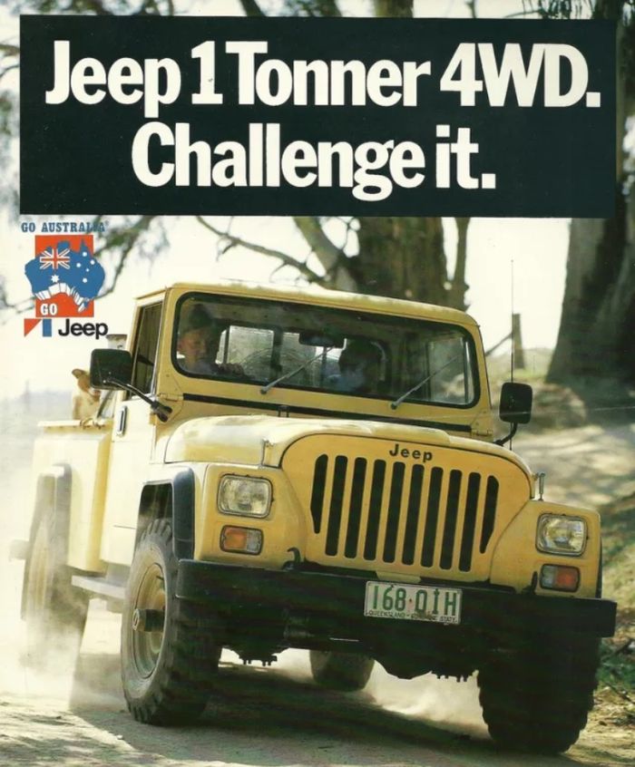 Poster CJ-10 di Australia yang diberi nama Jeep 1 Tonner