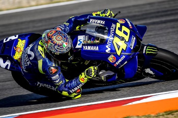 Valentino Rossi pada tes di Brno, Ceko