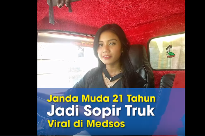 Rukhayati, janda muda 21 tahun tak malu jadi sopir truk sembako