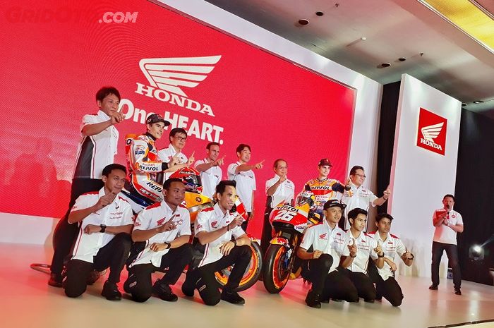 Para pembalap AHM bersama Marc Marquez dan Dani Pedrosa