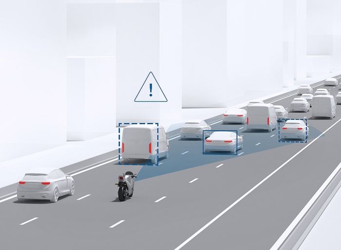 Sistem peringatan tabrakan depan dari Bosch