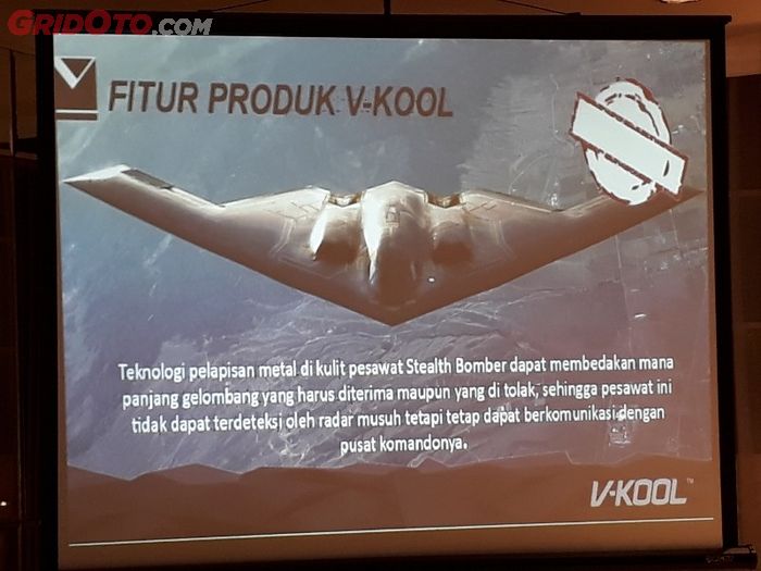 Kaca film V-Kool diklaim mengusung teknologi pesawat tempur