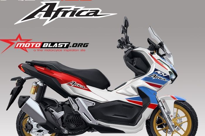 Logo africa terpasang di bodi Honda ADV 150