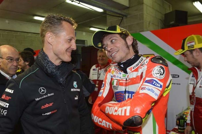 Valentino Rossi dan Michael Schumacher