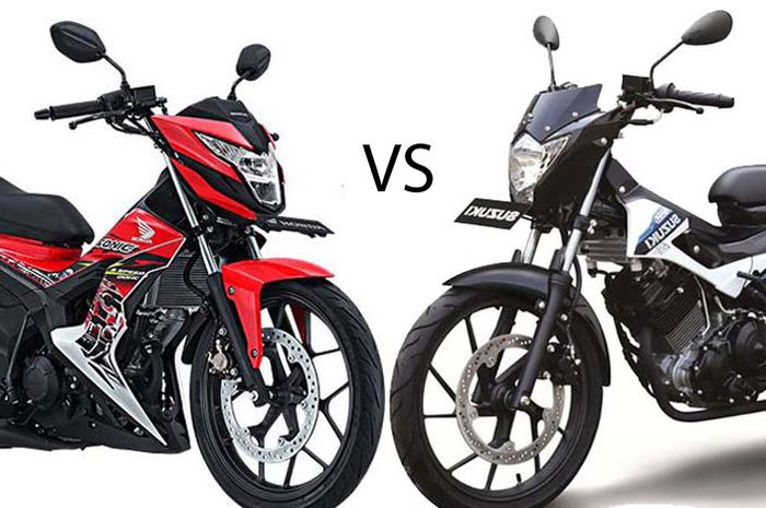 Ilustrasi Honda Sonic 150 R Vs Suzuki Satria F150