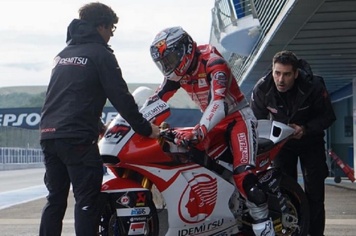 Dimas Ekky Pratama di tes resmi Moto2 Spanyol 2018
