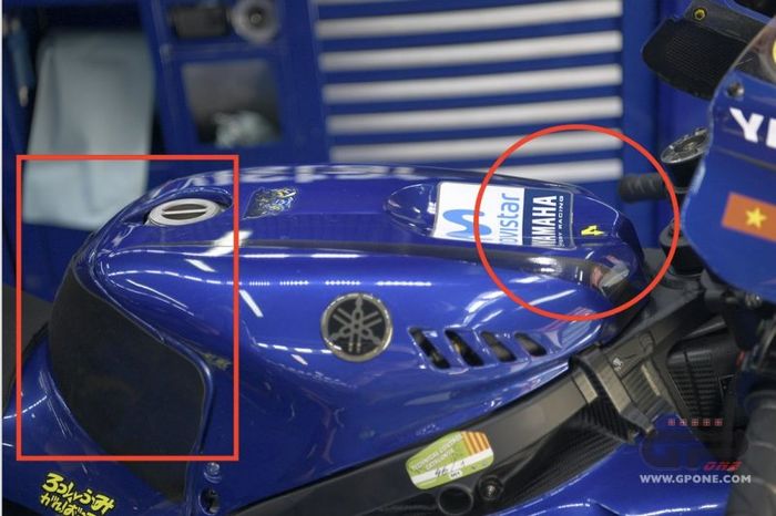 Tangki lama motor YZR-M1 Valentino Rossi