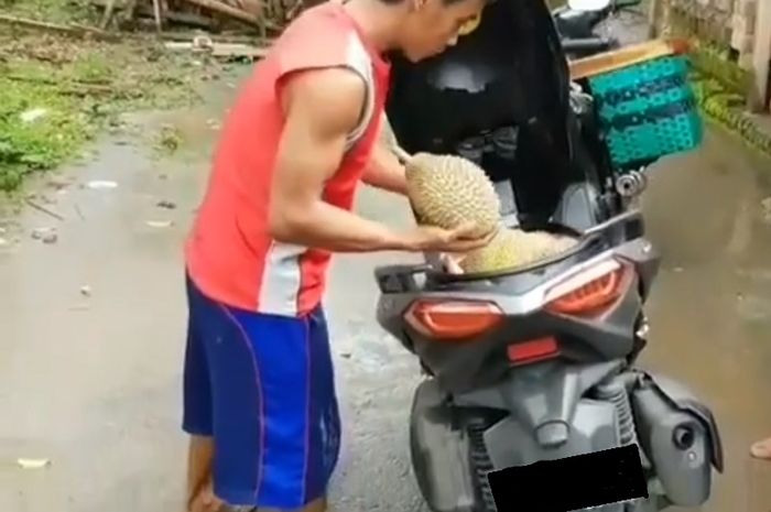 Bagasi Yamaha XMAX buat angkut durian