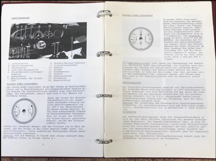 Isi buku manual mobil Porsche Carrera 911