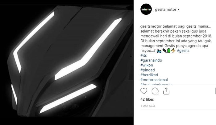 Unggahan GTI di Instagram