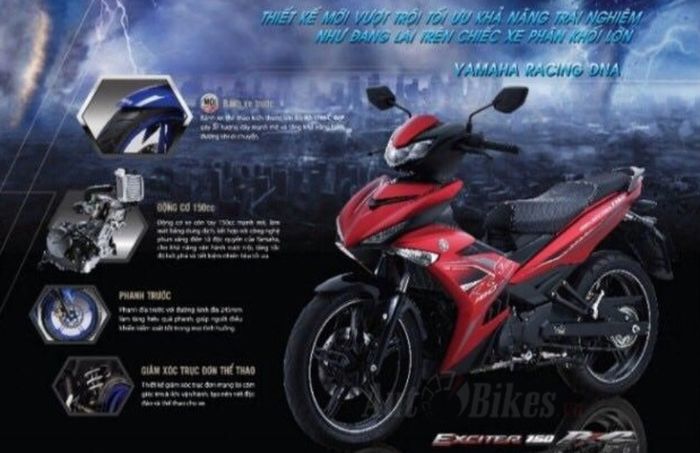 Yamaha Exciter 150 (MX King 150) facelift punya ukuran ban depan lebih besar dari sebelumnya