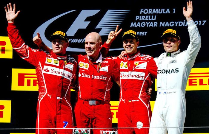 Kuasai podium 1-2 di GP F1 Honaria, Sebastian Vettel memimpin paruh musim pertama