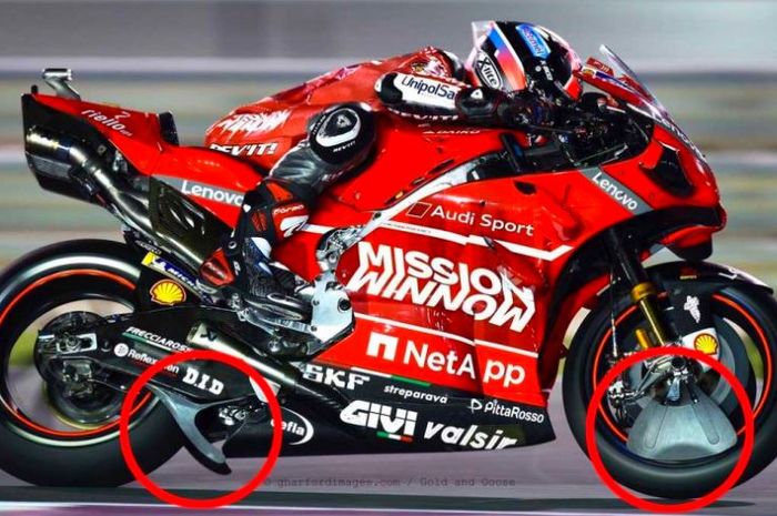 Winglet Ducati yang memicu polemik pasca MotoGP Qatar.