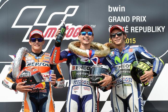 Podium MotoGP Republik Ceko 2015 silam