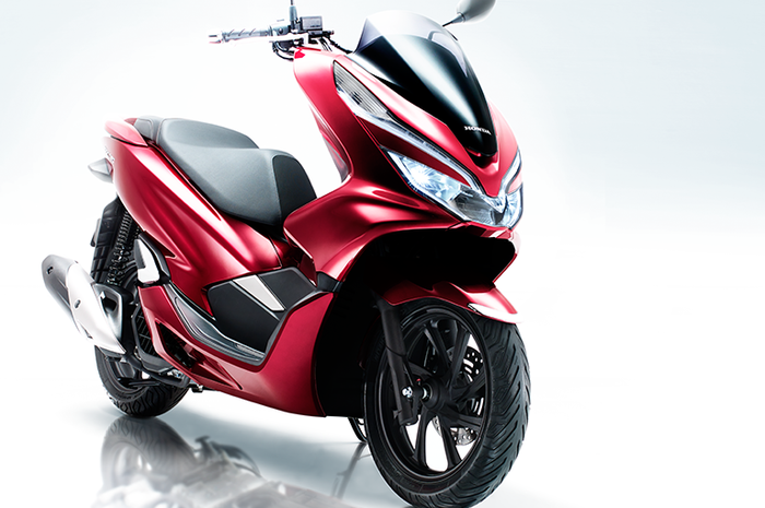 Ilustrasi Honda PCX 150 berwarna Glossy Red
