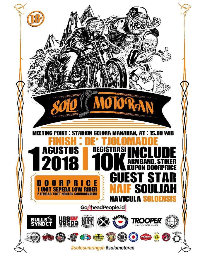 Acara SOlo Motoran 2018, bintang tamunya boleh juga nih