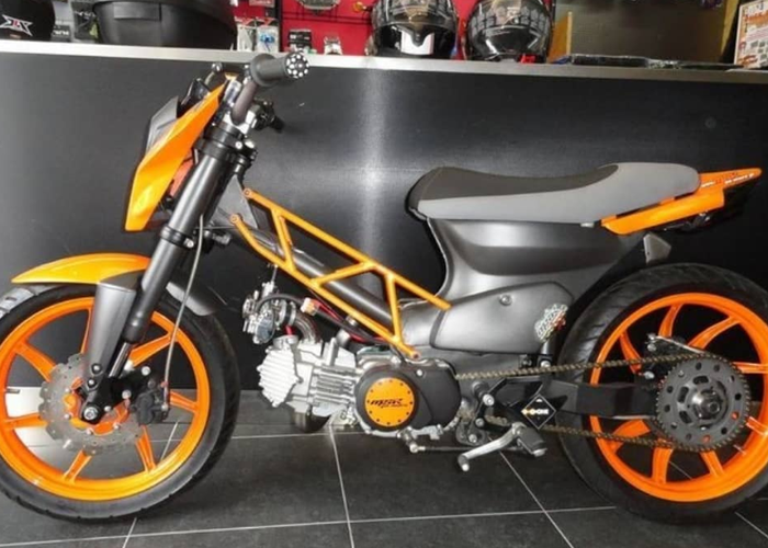 Bebek Ngebet Jadi Ktm Serba Oranye Sampai Pakai Mono Arm Segala Gridoto Com