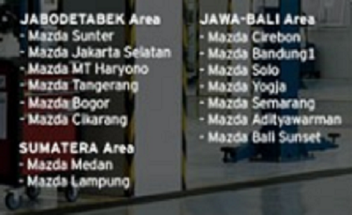 Daftar Dealer Mazda Siaga 2018