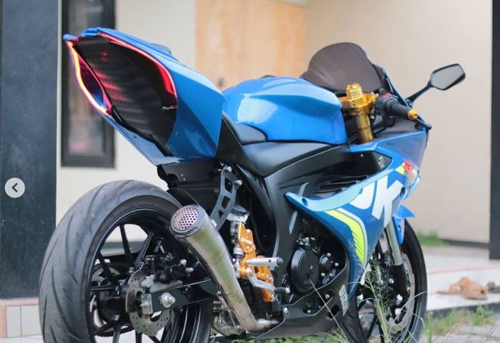 Tampak buritan GSX-R150 dibuat semirip Ducati Panigale