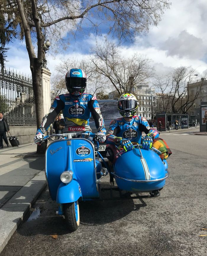 Alex Marquez dan Joan Mir memiliki cara beda saat tiba di acara  peluncuran livery tim Moto2 untuk 2018