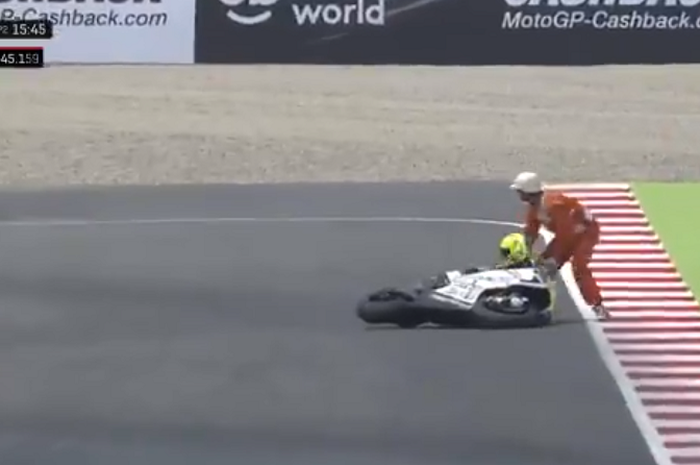 Alvaro Bautista crash di FP2 GP Catalunya