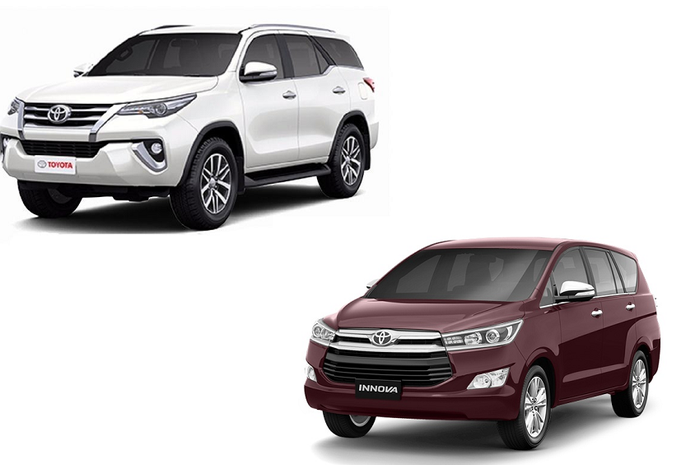 Toyota Innova  Crysta dan Fortuner