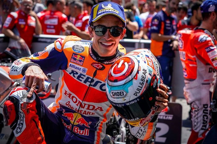 Marc Marquez mengamankan poin di MotoGP Catalunya