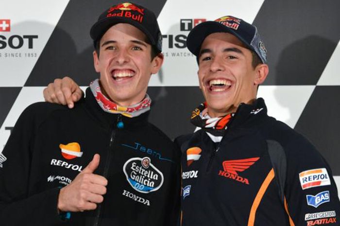 Alex Marquez (kiri) dan Marc Marquez (kanan)