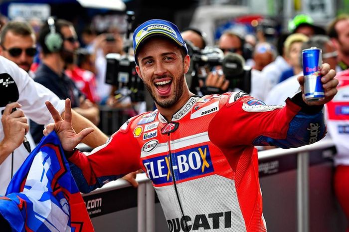 Andrea Dovizioso ketika menang dalam MotoGP Austria 2017