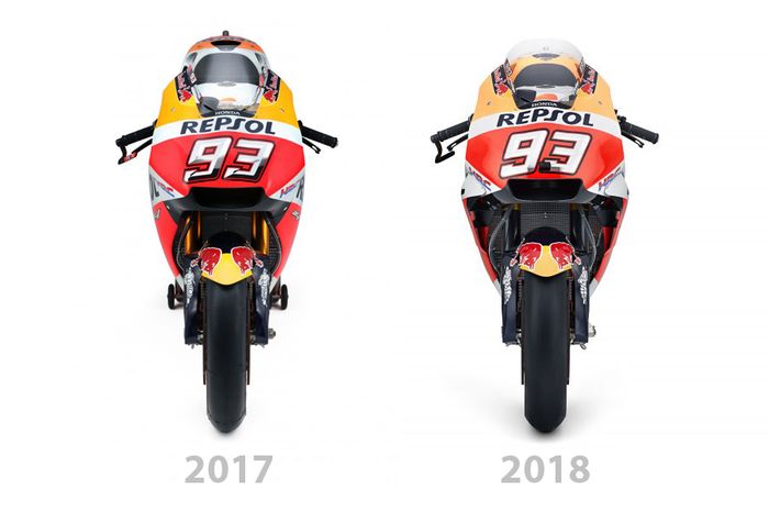 RC213V 2017 dan 2018 tampak depan