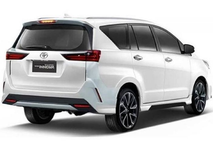 Penampakan belakang render Kijang Innova Crysta