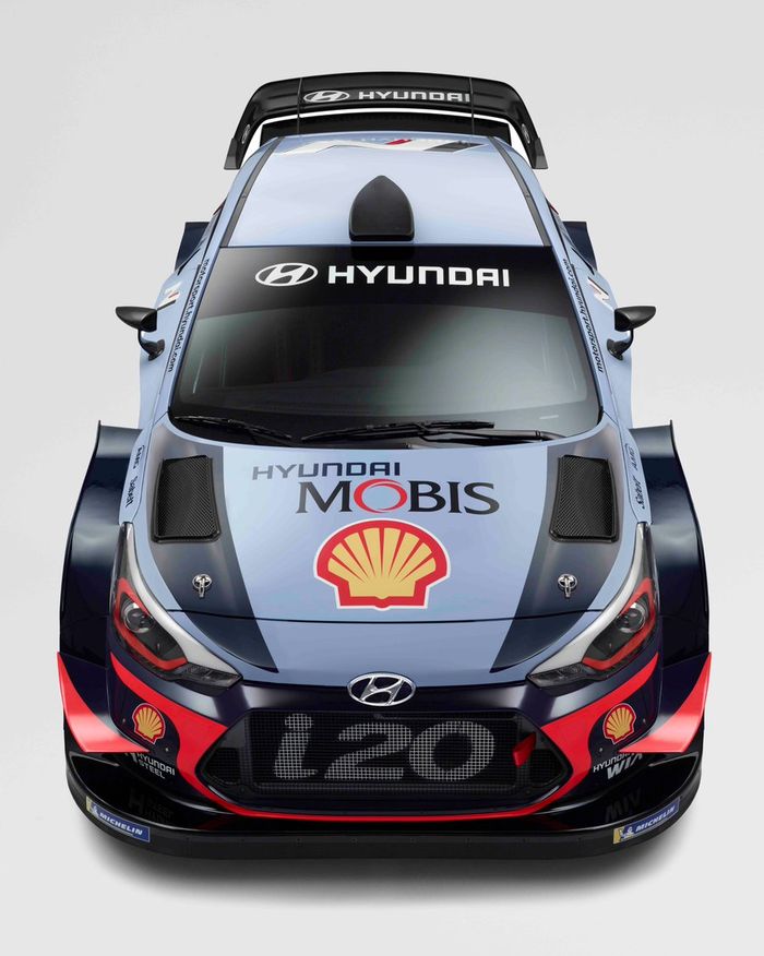 Hyundai i20 Coupe WRC yang digunakan Thierry Neuville dan tim Hyundai di kejuaraan dunia reli 2018