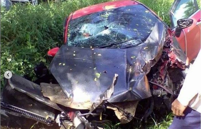 Kondisi Ford Focus usai tabrak Honda CB150R 