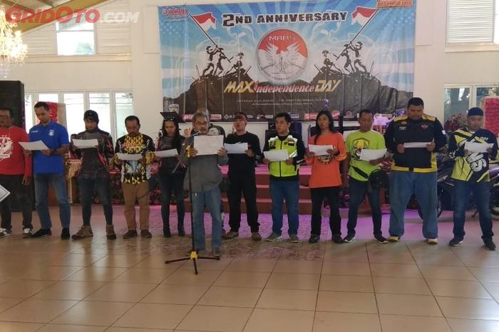 Deklarasi keselamatan kerja Komunitas Max Rider Semarang (MARS)